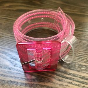 Hot Pink and Clear Belt